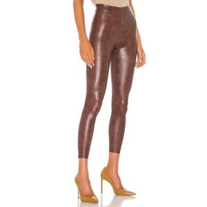 Commando faux leather legging in Brown Croc size XS